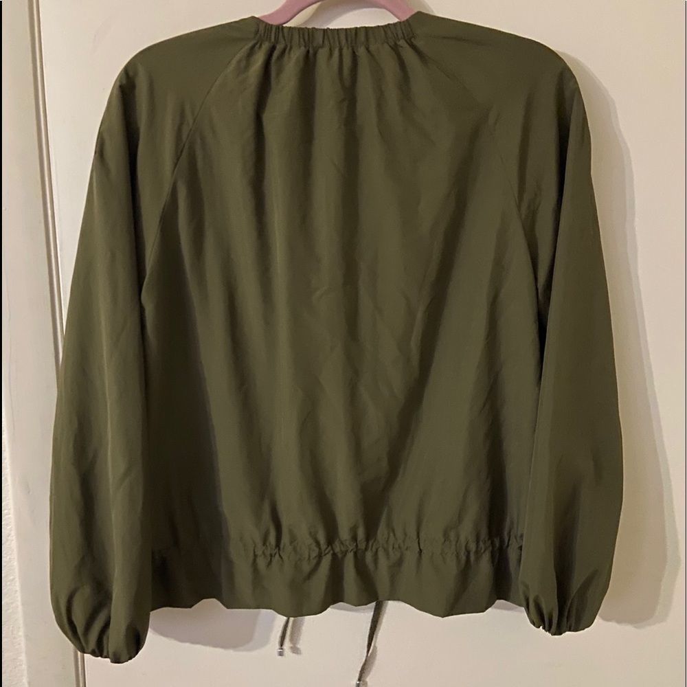 Zara Basic Outerwear Jacket Green Size Small - image 2